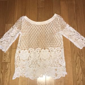 WHITE LACE COVER UP 💕